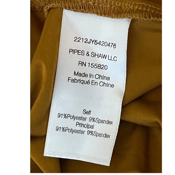 Veronica Beard Dress Gilbert Ruched v neck midi gold size 8 - Picture 8 of 8